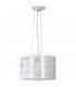 Sixti Cylindrical Pendant Ceiling Light White Metal