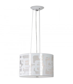Sixti Cylindrical Pendant Ceiling Light White Metal