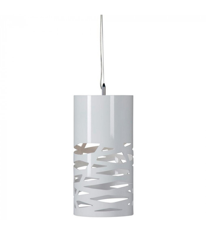 Bamboo Cylindrical Pendant Ceiling Light White