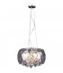 Ice Clear Cylindrical Pendant Ceiling Light Chrome