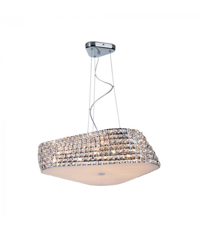 Crystal Pendant Ceiling Light Chrome