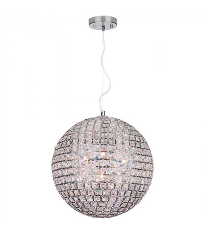 Times Spherical Pendant Ceiling Light Chrome