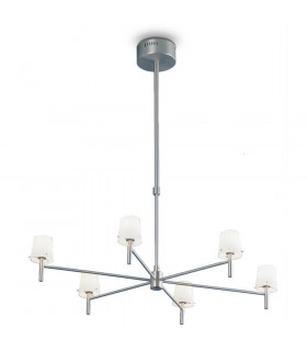 Danisch Multi Arm Pendant Ceiling Light Satin Nickel