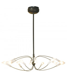 Flute Multi Arm Pendant Ceiling Light Rust