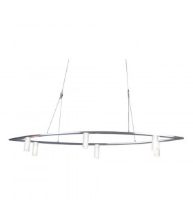 Twinline Cylindrical Pendant Ceiling Light Satin Nickel