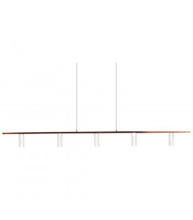 Twinline Straight Bar Pendant Ceiling Light Bronze
