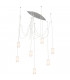 Boston Cluster Pendant Ceiling Light Satin Nickel