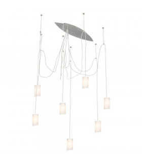 Boston Cluster Pendant Ceiling Light Satin Nickel