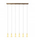Delfino 6 Light Straight Bar Pendant Ceiling Light Bronze