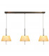 Brezil 3 Light Straight Bar Pendant Ceiling Light Bronze