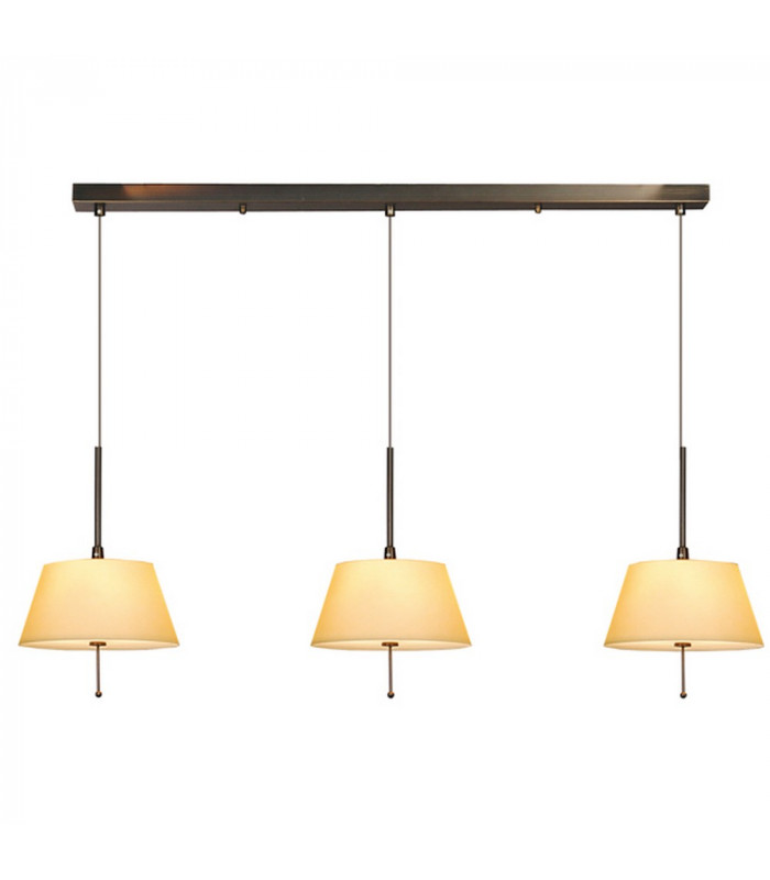 Brezil 3 Light Straight Bar Pendant Ceiling Light Bronze