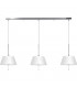 Brezil 3 Light Straight Bar Pendant Ceiling Light Satin Nickel