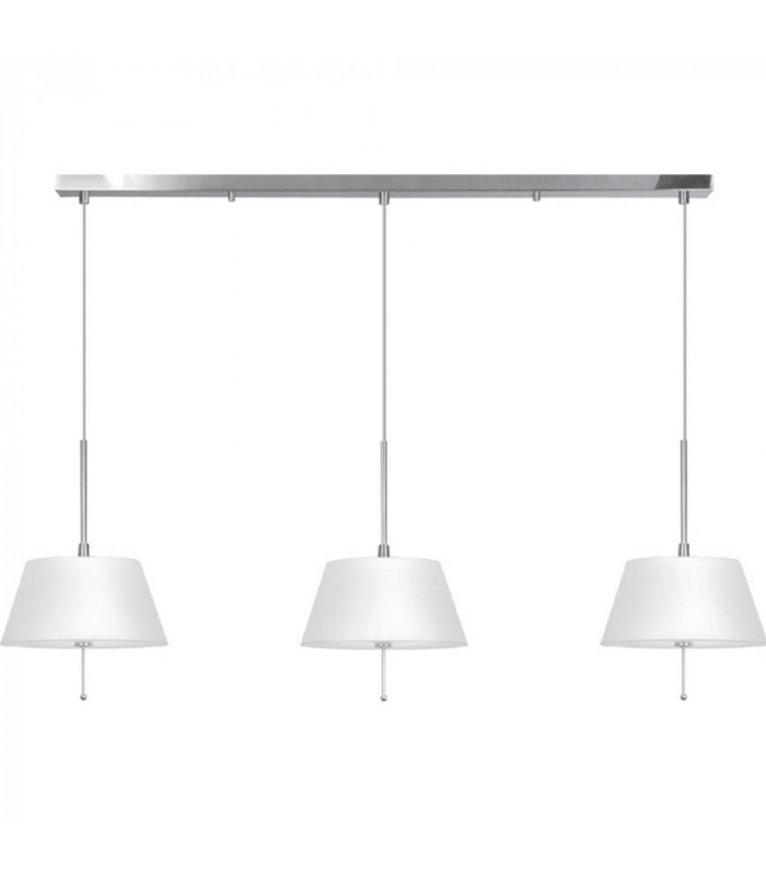 Brezil 3 Light Straight Bar Pendant Ceiling Light Satin Nickel