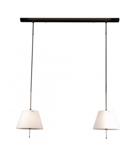 Brezil 2 Light Straight Bar Pendant Ceiling Light Bronze