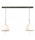 Brezil 2 Light Straight Bar Pendant Ceiling Light Satin Nickel