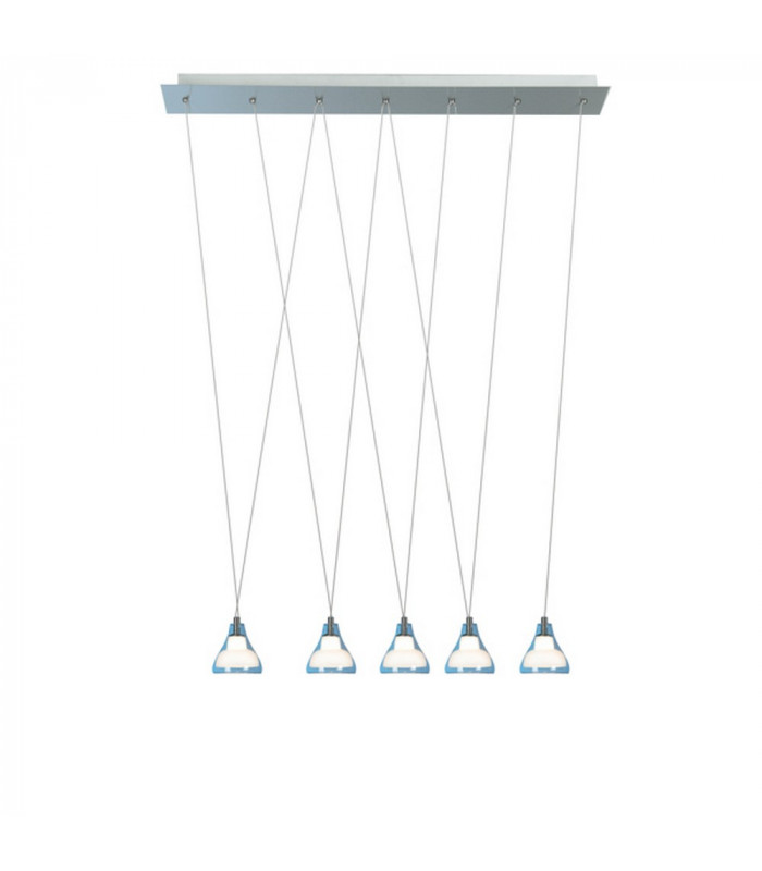 Beebop Straight Bar Pendant Ceiling Light Satin Nickel