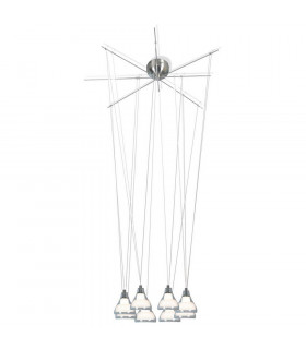 Beebop Cluster Pendant Ceiling Light Satin Nickel
