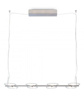 Ufo Straight Bar Pendant Ceiling Light Satin Nickel