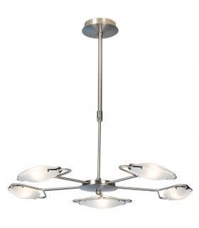 Ribble Multi Arm Pendant Ceiling Light Satin Nickel