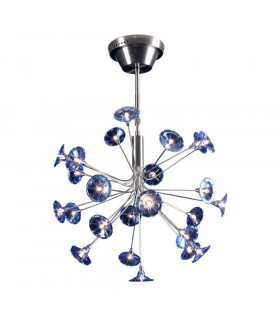 Petflow Spherical Pendant Ceiling Light Satin Nickel