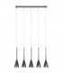 Vase 5 Light Straight Bar Pendant Ceiling Light Chrome