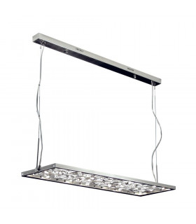Dendrobe Straight Bar Pendant Ceiling Light Satin Nickel