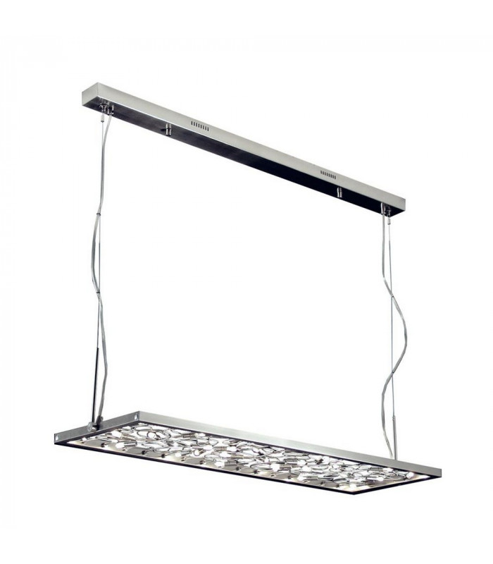 Dendrobe Straight Bar Pendant Ceiling Light Satin Nickel