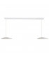 Invador Straight Bar Pendant Ceiling Light Shiny White