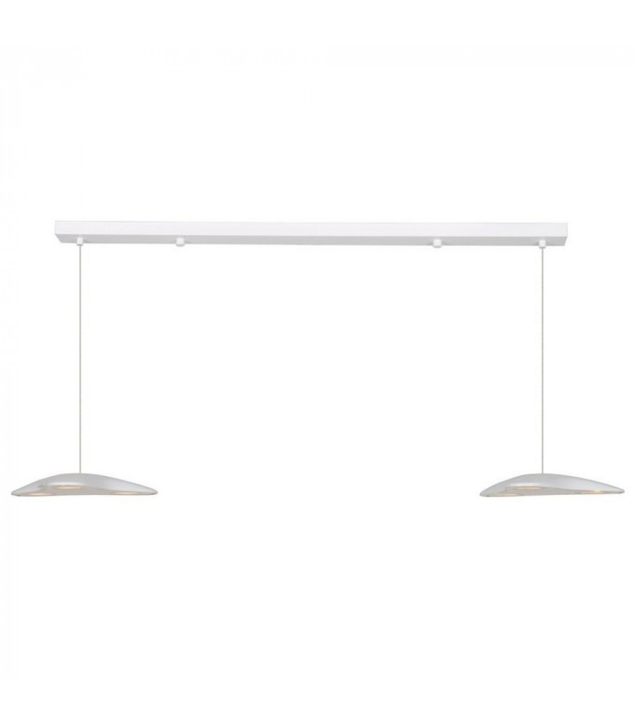 Invador Straight Bar Pendant Ceiling Light Shiny White