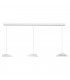 Invador Straight Bar Pendant Ceiling Light Shiny White