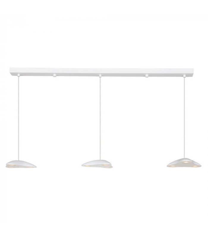 Invador Straight Bar Pendant Ceiling Light Shiny White
