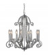 Emerald Multi Arm Chandeliers Brushed Silver