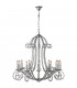 Emerald Multi Arm Chandeliers Brushed Silver