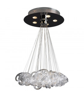 Pretzel Cluster Pendant Ceiling Light Chrome