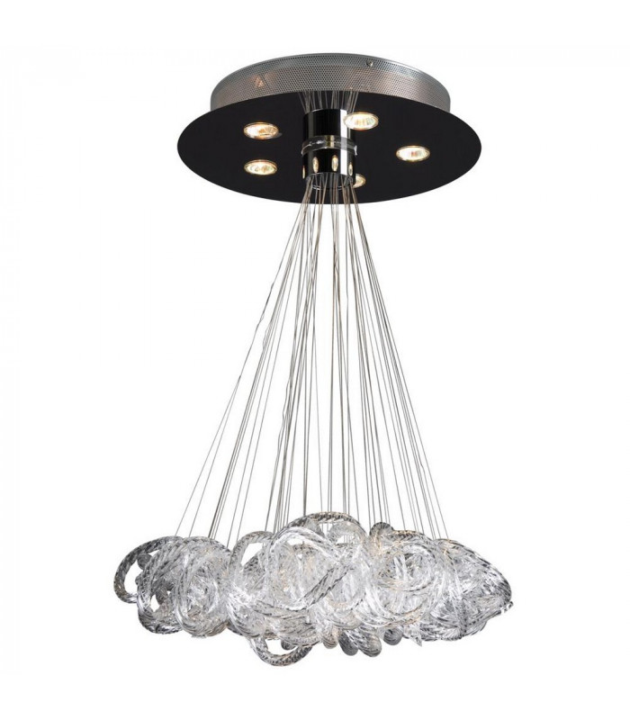 Pretzel Cluster Pendant Ceiling Light Chrome