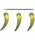 Hot Spicy Straight Bar Pendant Ceiling Light Green Silk