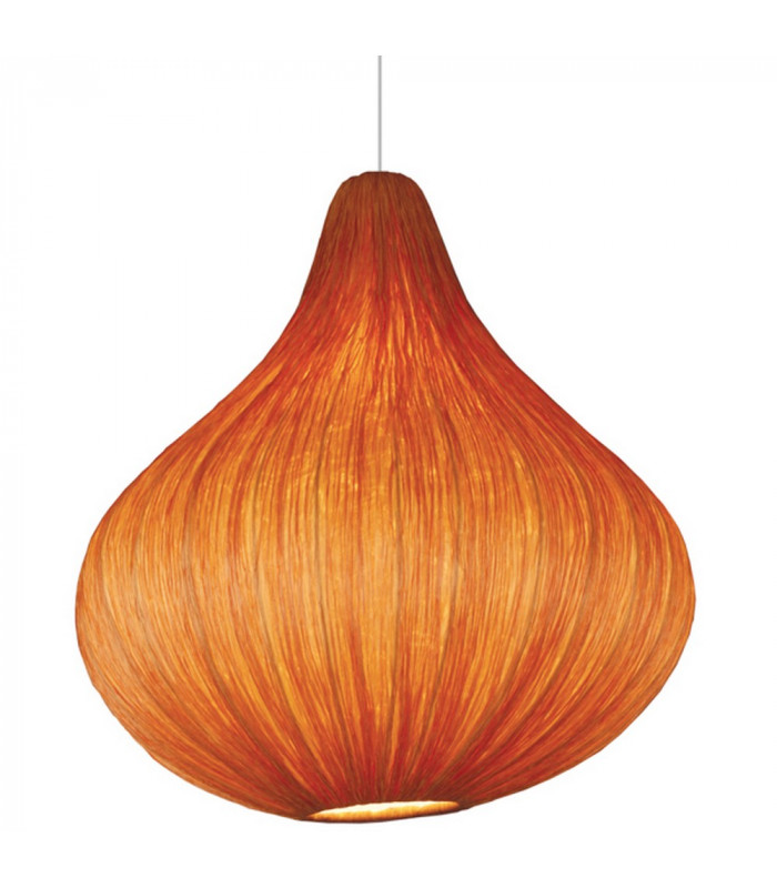 Onion Pendant Ceiling Light Orange Silk