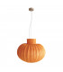 Calvatia Pendant Ceiling Light Orange Silk