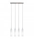 4 Light Straight Bar Pendant Ceiling Light Satin Nickel