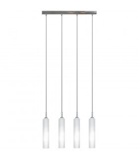 4 Light Straight Bar Pendant Ceiling Light Satin Nickel