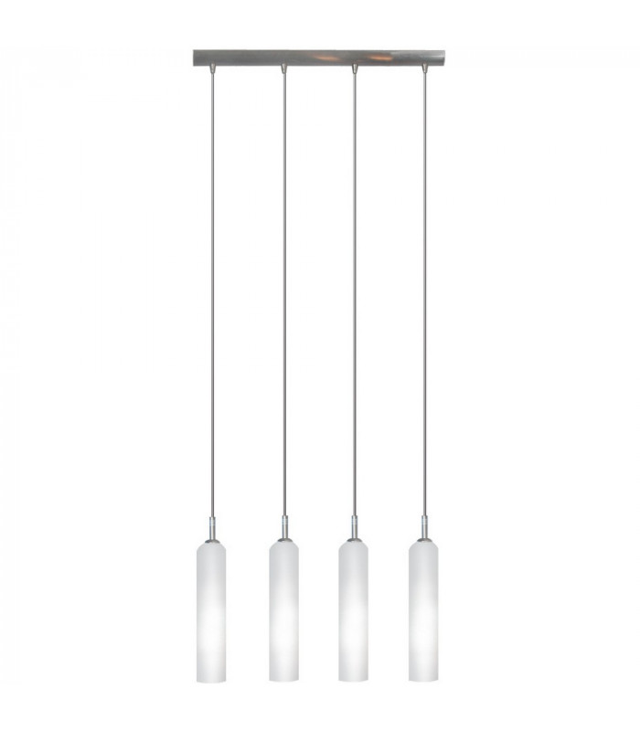4 Light Straight Bar Pendant Ceiling Light Satin Nickel
