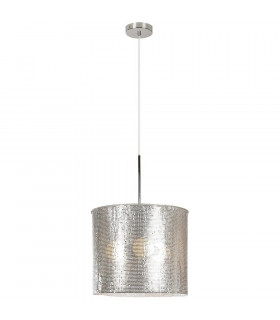 Cosmo 3 Light Cylindrical Pendant Ceiling Light Chrome