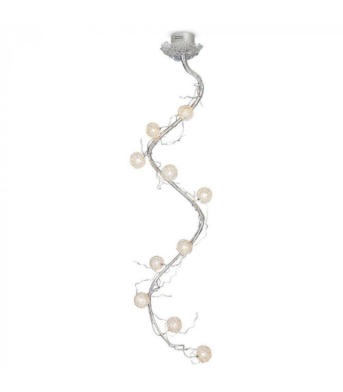 Wireball Pendant Ceiling Light Satin Nickel