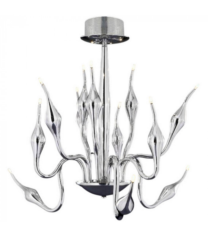 Snow Goose Multi Arm Pendant Ceiling Light Chrom