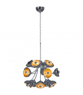 Goldfing 15 Light Spherical Pendant Ceiling Light Chrome