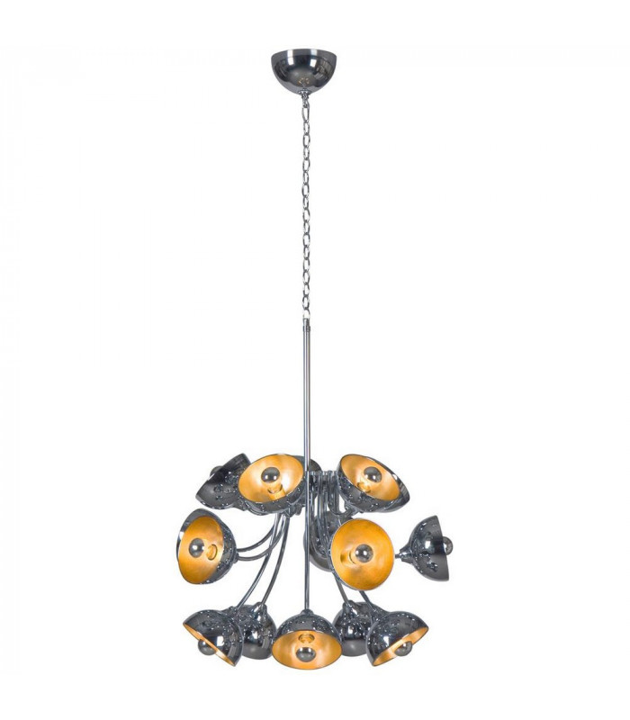 Goldfing 15 Light Spherical Pendant Ceiling Light Chrome