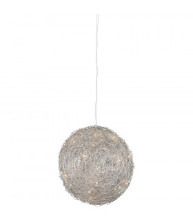 Wire Ball Spherical Pendant Ceiling Light Aluminum