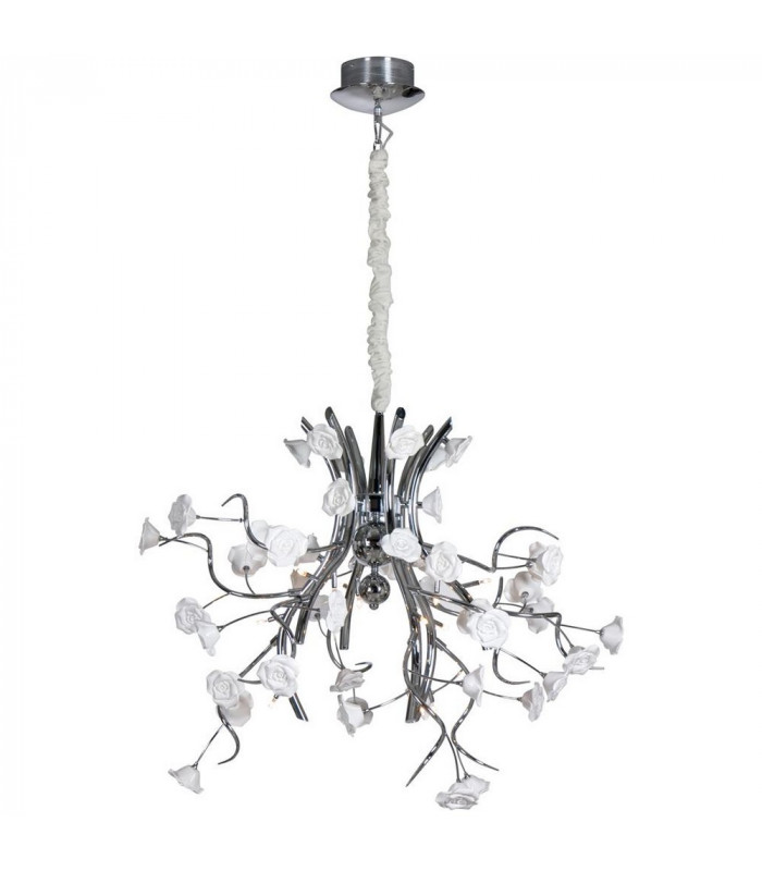 Rosaluci Pendant Ceiling Light Chrome White