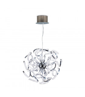 Volupta Spherical Pendant Ceiling Light Chrome