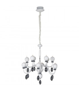 Hip Hop Multi Arm Chandeliers White Acrylic